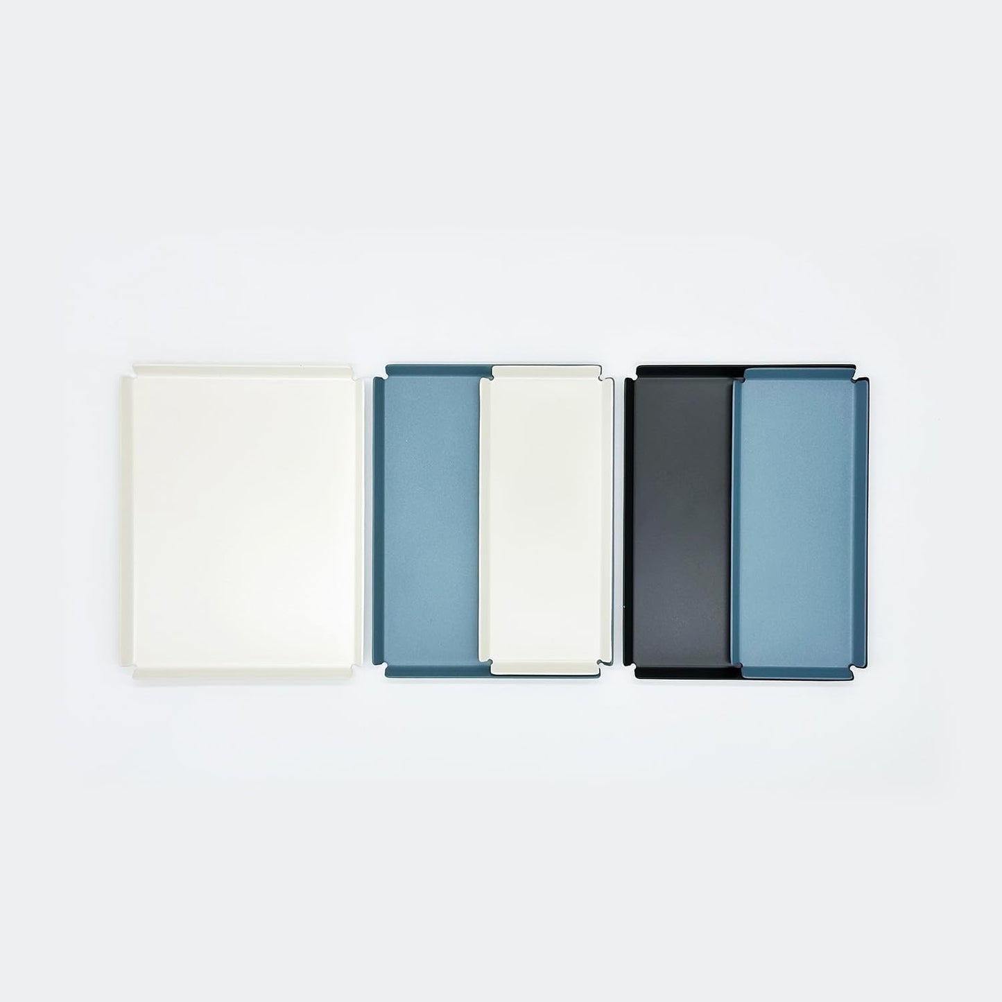 Aluminum Organizer Tray for Desk & Entryway / Powder Coated Azure Blue / 6.7 x 2.9 x 0.4