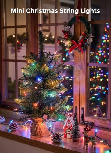 Minetom Clear Christmas String Lights, 100 Count 20 Feet Mini String Lights