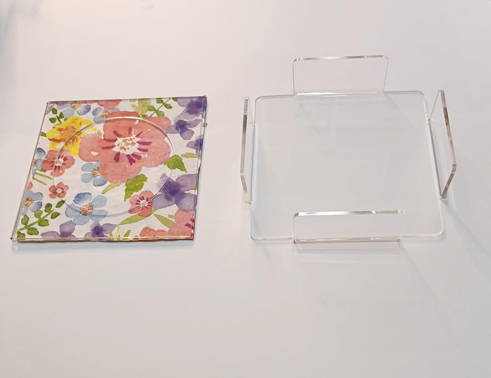 DIY Acrylic Coasters / Coasters+ Holder / Clear / Set of 6