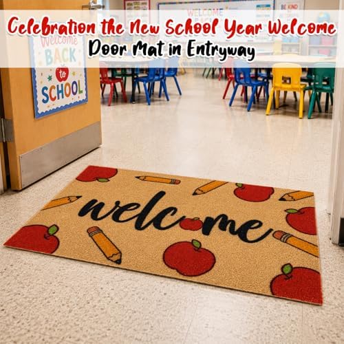 Classroom Welcome Door Mat-Back to School Doormat Apple Design