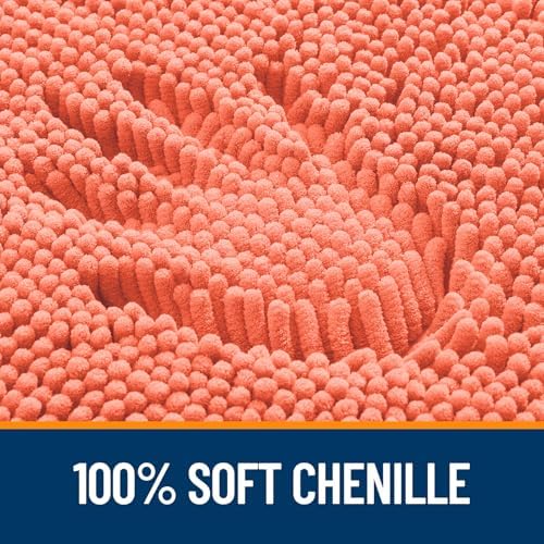 OLANLY Toilet Rugs U-Shaped 20x20, Soft Absorbent Chenille Contour Rugs