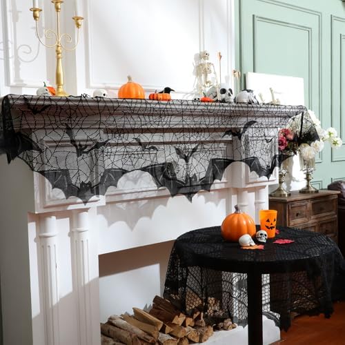 JOVITEC Halloween Lace Tablecloth Set, Spider
