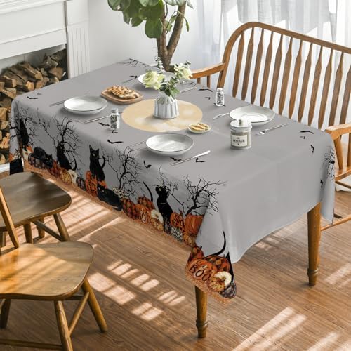 Horaldaily Halloween Tablecloth 60 x 104 Inch Rectangular Buffalo Plaid