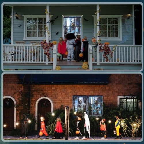 DIYASY 2 Pcs Halloween Window Cover, Scary Ghost Curtain Halloween Decorations for Hoom Indoor Outdoor Party Décor Wall Door Covers Posters Silhouette