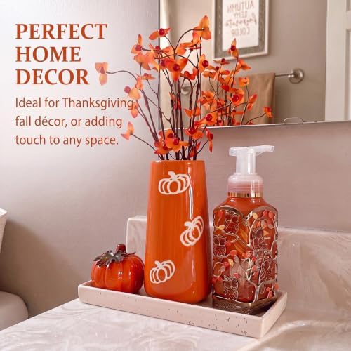 Vesici Fall Ceramic Pumpkin Vase 7.8" H Table Centerpieces for Flowers