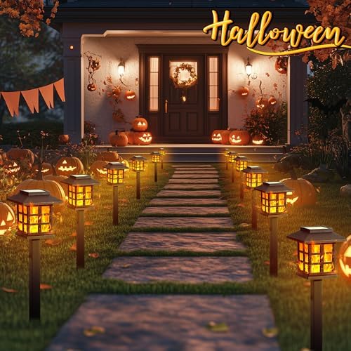 GIGALUMI Solar Lights Outdoor Waterproof 16 Pack, LED Garden Decor