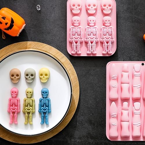 Halloween Silicone Mold Set, Skeleton & Witch Finger Shapes