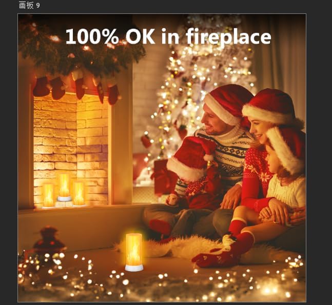 2PCS LED Flame Light, USB Rechargeable Flame Lamp with Remote & Timer, Waterproof Dimmable Flameless Candles Light for
