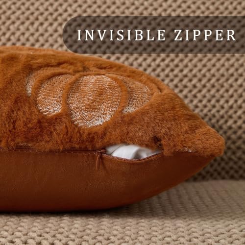 DFXSZ Fall Pillow Covers 20x20 Rust Pumpkin Plush Autumn Home Decor 093B20