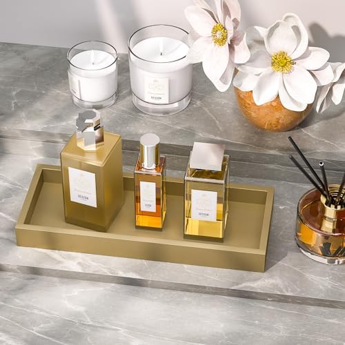 Candle / Toilet Tank Tray / 11.3 x 4.4 x 1.1 / Gold