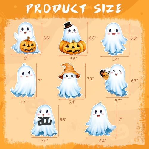 FRIDAY NIGHT 30Pcs Cute Ghost Halloween Hanging Swirls
