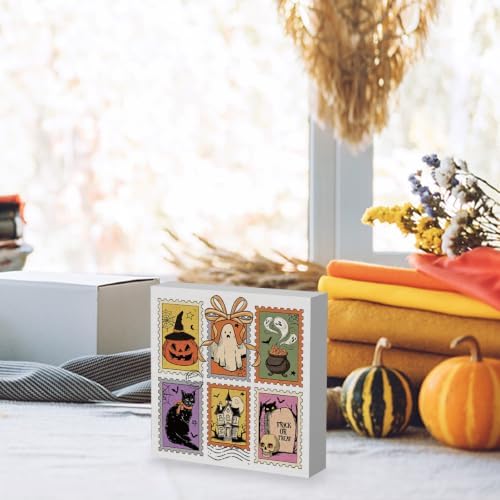 Retro Halloween Decorations for Home Office 5 x 5 Inches