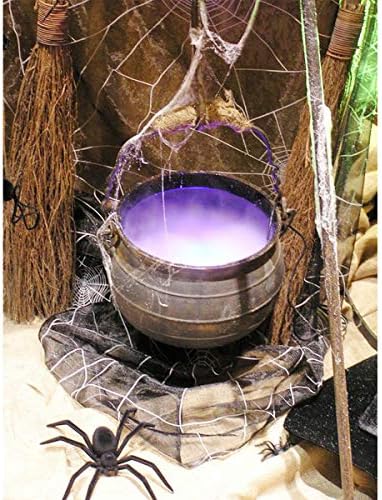 Halloween Party Mist Maker,Ultrasonic Water Pond Fountain Fogger 9 LED Red Yellow and Blue Light Flashes Aluminum Atomizer Air Humidifier for and Rockery Fish Tank Vase Birdbath Deco