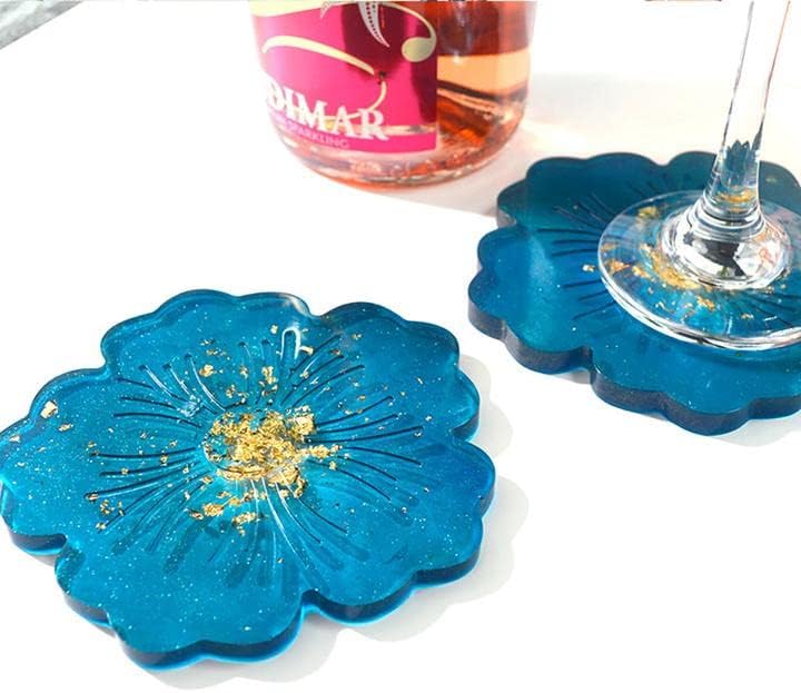 Silicone Coaster Mold Set 1 Big and 5 Small Cherry Blossom DIY / 6-cherry Blossom Shape / Set of 6