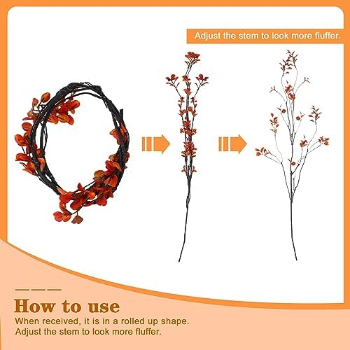 Riceshoot 6 Pcs 35.4" Fall Artificial Stems for Vase Autumn Faux Branch