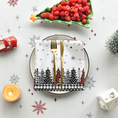 Horaldaily Christmas Tablecloth 52 x 70 Inch Rectangular Christmas Trees
