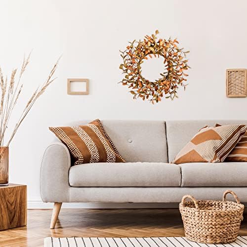 YNYLCHMX 20" Fall Wreath for Front Door, Brown Eucalyptus and Berry Decor