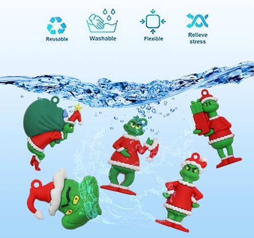 48Pcs Mini Christmas Collectible Dolls Figurines,Christmas Tree Hanging Ornament Gifts for Xmas Goodie Bag Stuffers Winter New Year Holiday Party Favors Decorations