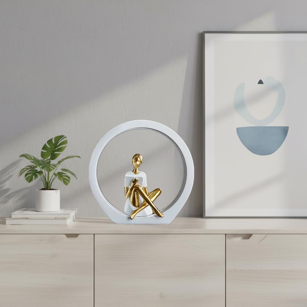 Modern Abstract Female Reader Figurine / Reading Statue