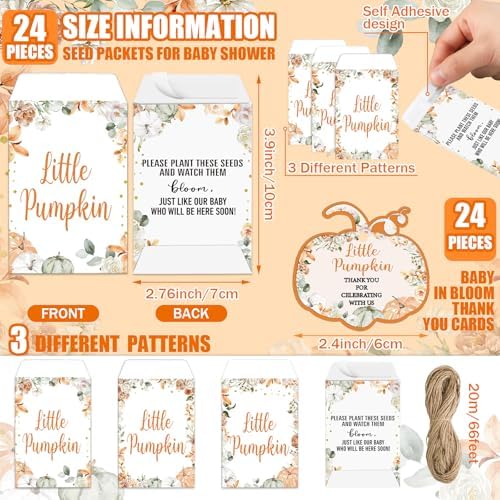 Reallnaive Little Pumpkin Baby Shower Party Decorations Set