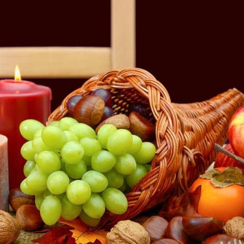 Dandat 12 Pcs Fall Cornucopia Basket Centerpiece 13.78 Inch,Imitation Vine