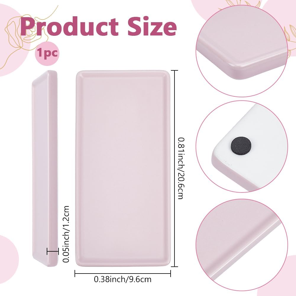 Bathroom Tray Countertop Ceramic Vanity Trays / Pink