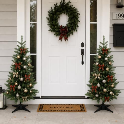 4FT Artificial Small Christmas Tree Realistic Mini PE Decor