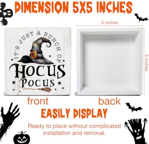 Halloween Decor, Halloween Home Decorations, Farmhouse Saying Wooden Sign