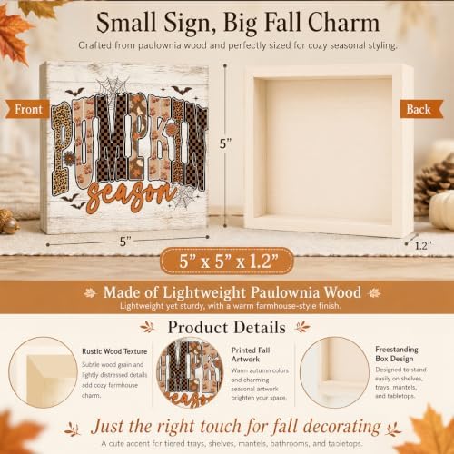 Halloween Fall Decorations for Home Pumpkin Wood Sign Fall Wall Art