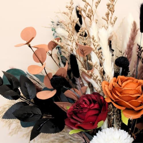 Fall Dried & Artificial Floral Centerpieces For Tables, Thanksgiving Decor