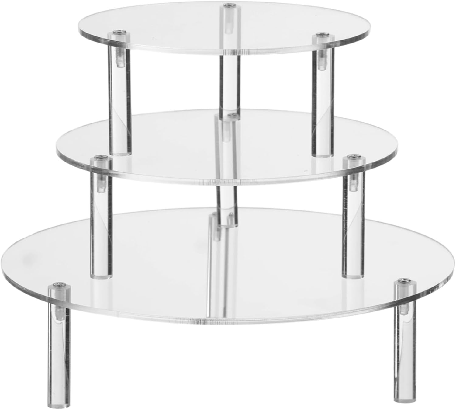Round Display Stands for Cake / Clear / Set of 3