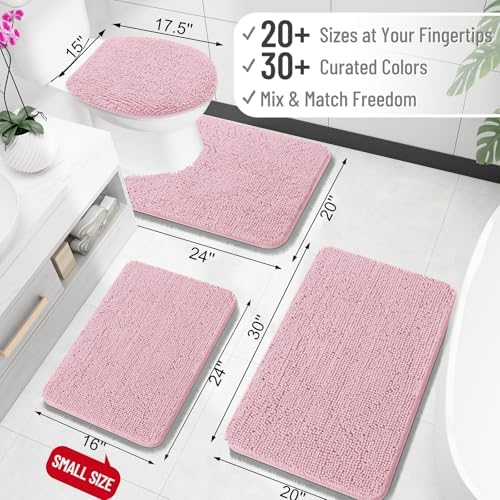 OLANLY Bathroom Runner Rugs 59x24, Extra Soft Absorbent Chenille Bath Rugs