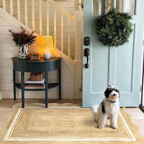 3x5 Entryway Rug - Small Washable Front Door Mat Outside Entrance