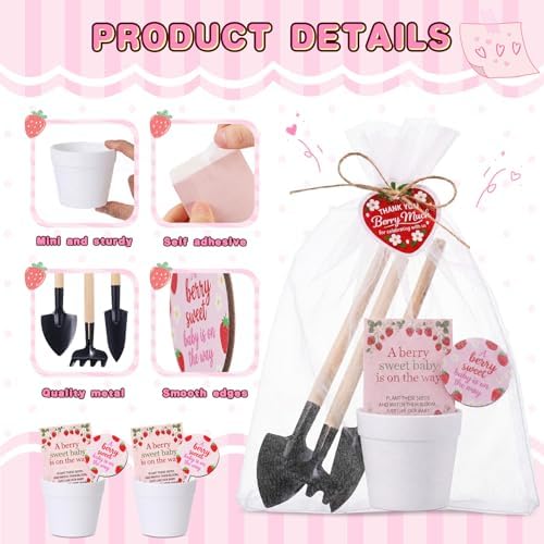 Amyhill 50 Sets Strawberry Baby Shower Favors for Guests Bulk