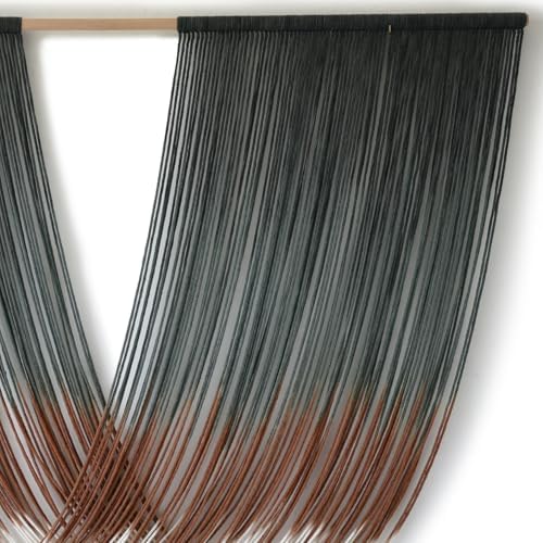 Macrame Wall Hanging Dip-Dye Green Boho Wall Decor Chic Fiber Yarn Wall Art Craftsmanship Bedroom Livingroom Nursery