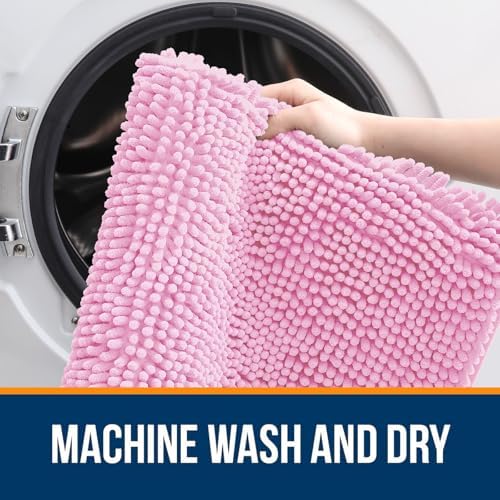 OLANLY Bathroom Rugs 36x24, Extra Soft Absorbent Chenille Bath Rugs