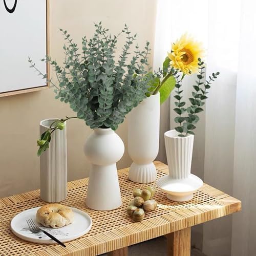RECUTMS 36PCS Artificial Eucalyptus Leaves Stems 14.6In DIY Bouquet Decor