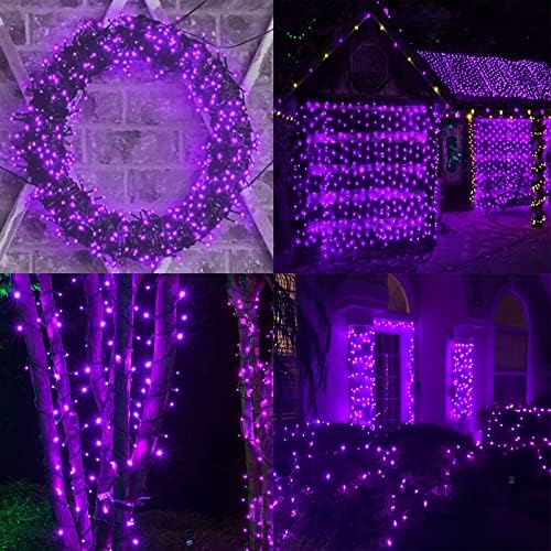 75.8FT 200 LED Extendable Purple Halloween String Lights Indoor Outdoor