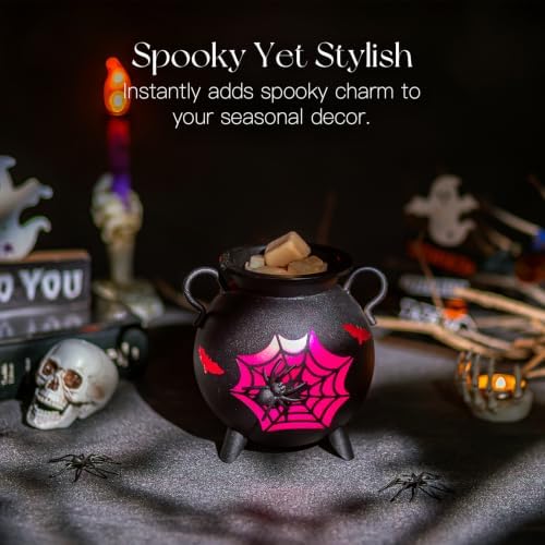 Candeldo Halloween Wax Melt Warmer, Witch Cauldron Design