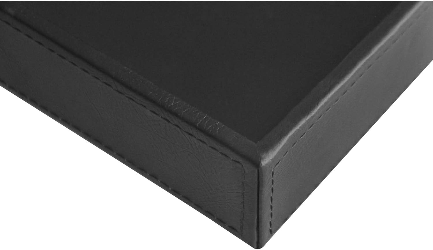Valet Tray Nightstand Organizer Leather Catchall Tray for Perfume / Black