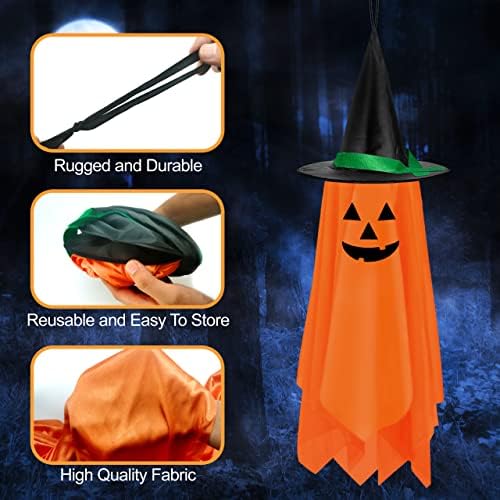 2 Pack Halloween Hanging Decorations Hanging Pumpkins Decor for Outdoor