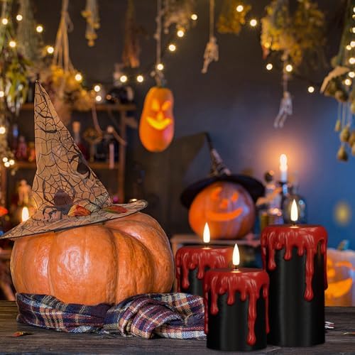 Wondise Halloween Flameless Candles with 6H Timer