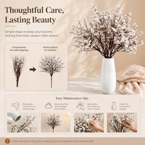 Mandy's 6 Bundles Artificial White Baby’s Breath Flowers