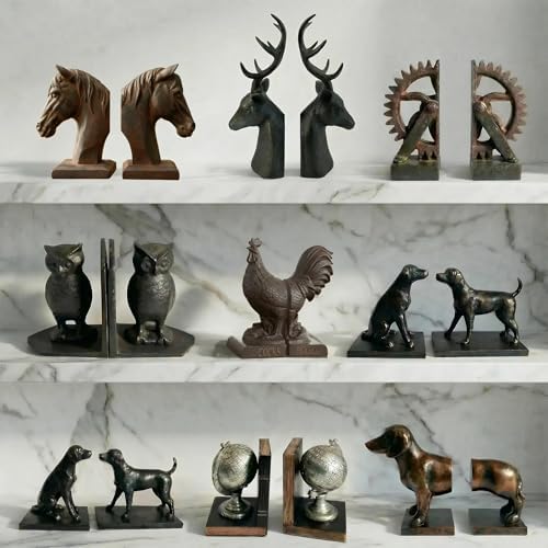 Industrial Gear Decorative Bookends / Wheel Gear / 10.5 Inch