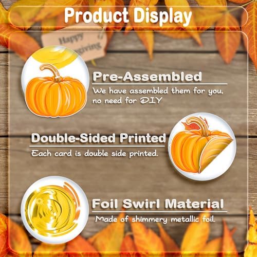 Fall Pumpkin Hanging Swirls, 30 Pcs