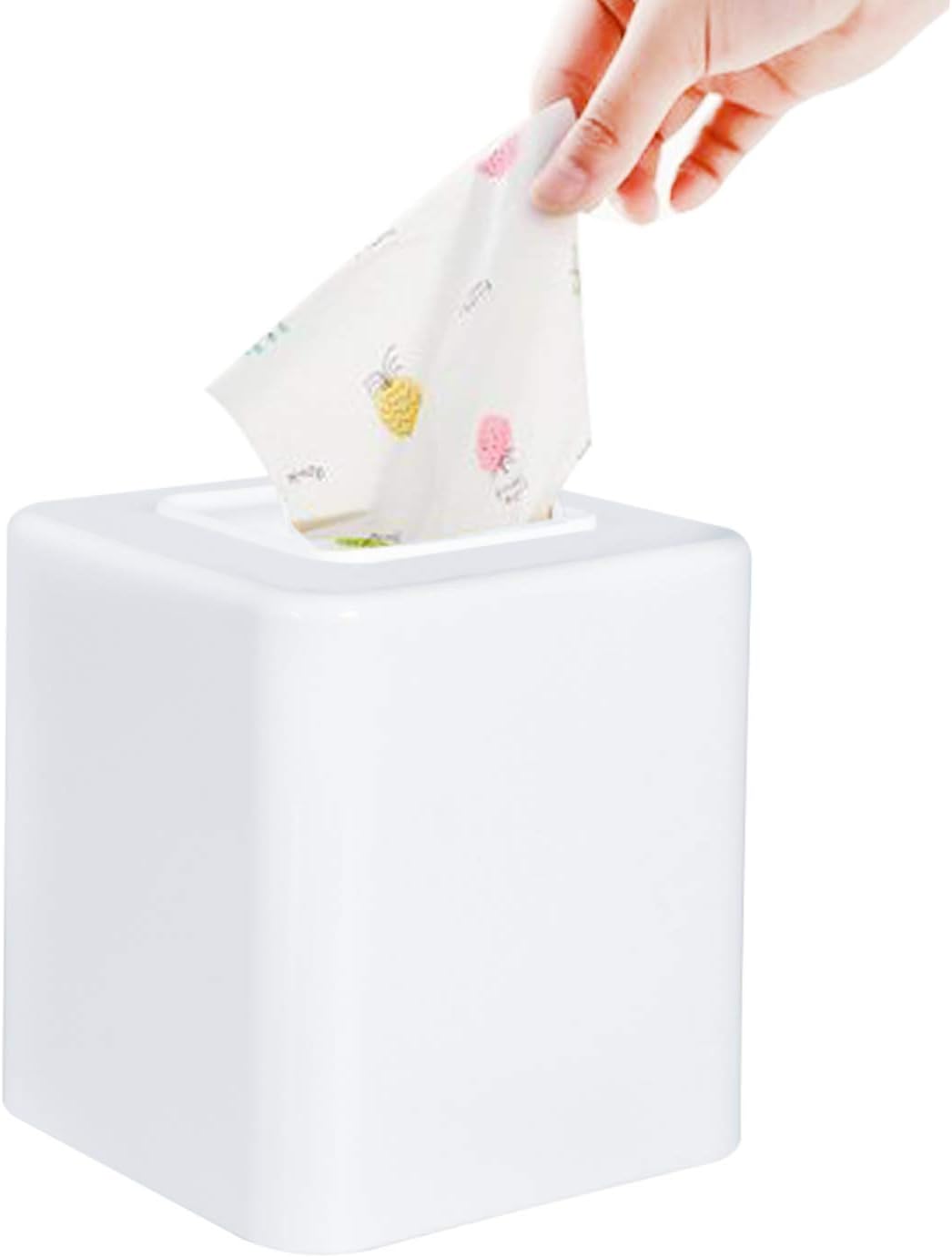 Tissue Box Covers / White / Set of 2