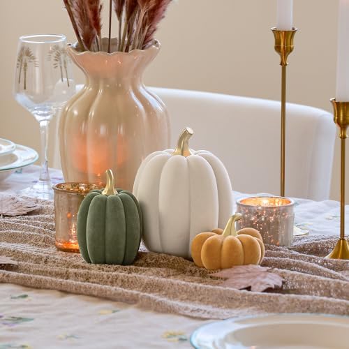 WDS WONDROUS Fall Pumpkin Decor, Faux Artificial Pumpkin for Home Table