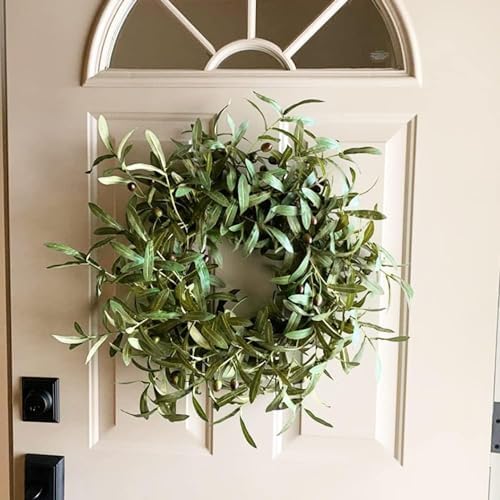 Artificial Plants Greenery Olive Branches Stems Fake Plants Leaves Fruits Branch / Green / Set of 6