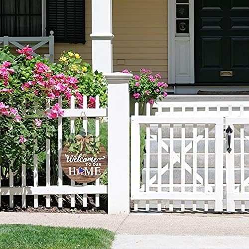 Interchange Welcome Sign Front Door Wreaths for Spring Fall Summer Winter