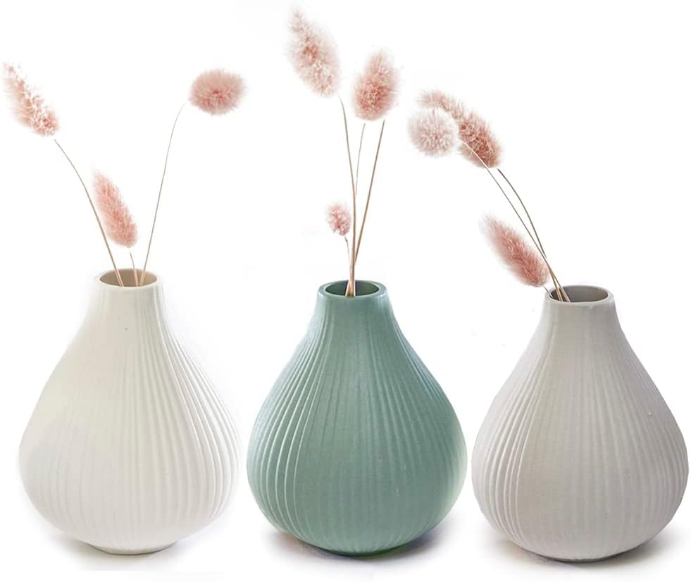 ‘Frost’ Ceramic Flower Vase / Assorted Colors / Set of 6